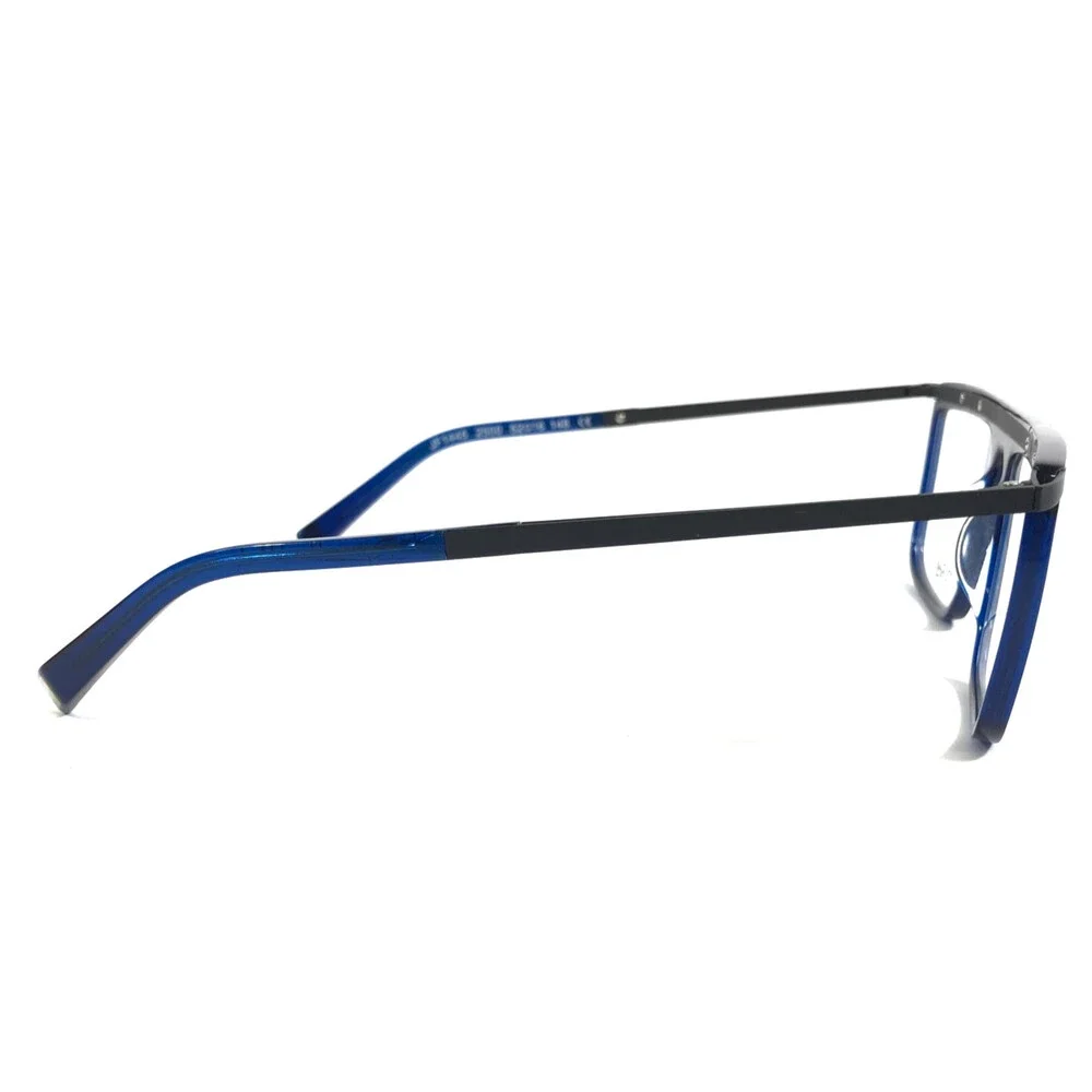 J.F. Rey Eyeglasses Frames JF1445 2500 Blue Black Matte Satin Square 52-16-148